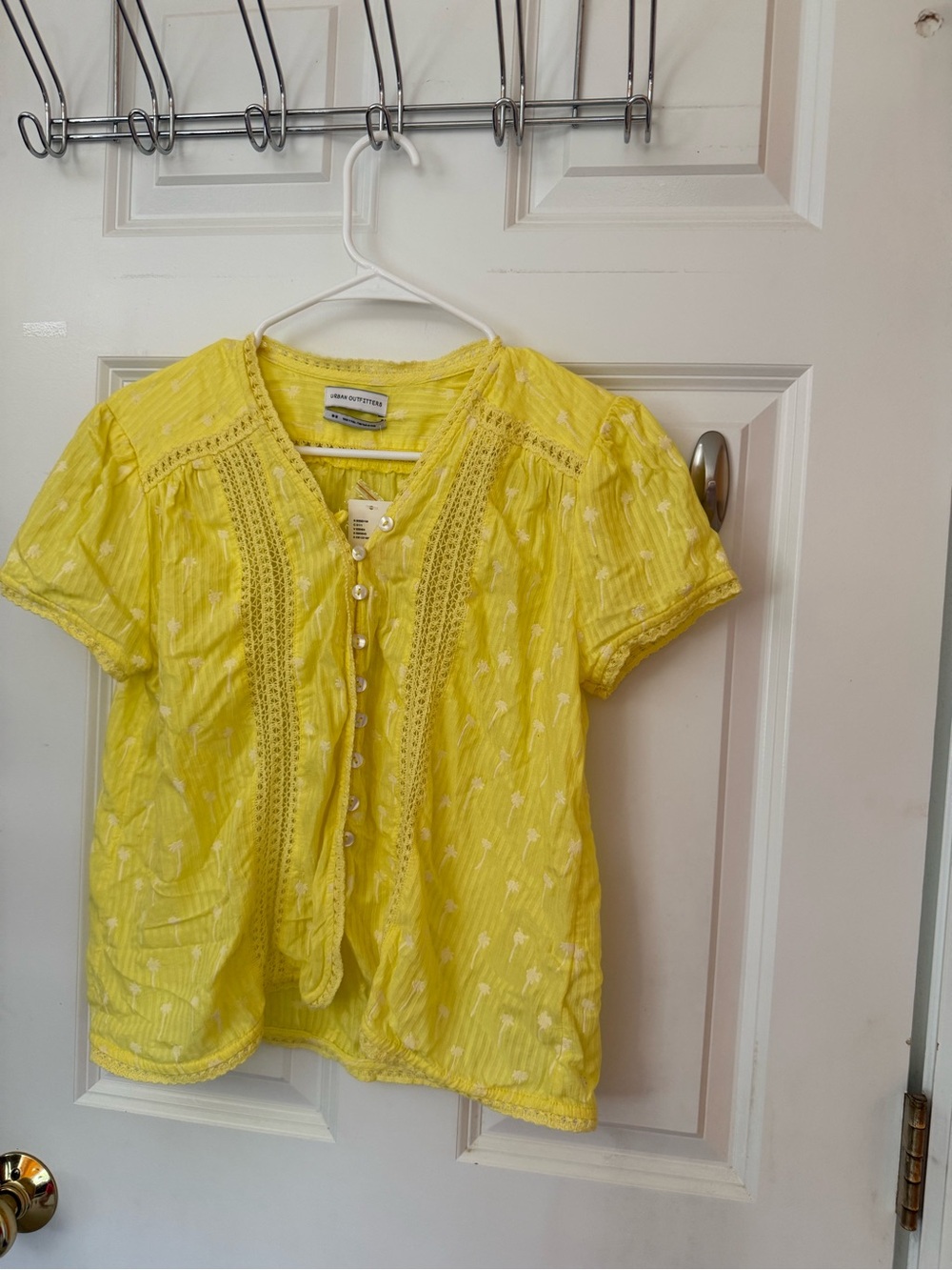 Yellow Girls' Button-Front Top